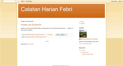 Desktop Screenshot of catatanharianfebri.blogspot.com