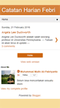 Mobile Screenshot of catatanharianfebri.blogspot.com