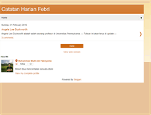 Tablet Screenshot of catatanharianfebri.blogspot.com