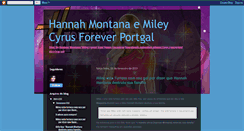 Desktop Screenshot of hannahmontanaemileycyrusportugal.blogspot.com