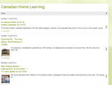 Tablet Screenshot of canadianhomelearning.blogspot.com