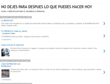Tablet Screenshot of nodejesparadespuesloquepuedeshacerhoy.blogspot.com