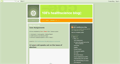 Desktop Screenshot of health-science-108-2010.blogspot.com