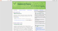 Desktop Screenshot of neighborsonpurpose.blogspot.com