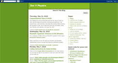 Desktop Screenshot of docvphysics.blogspot.com