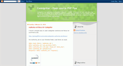 Desktop Screenshot of codeignitertips.blogspot.com