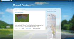 Desktop Screenshot of minecraft-creations.blogspot.com