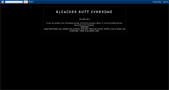 Desktop Screenshot of bleacherbutt.blogspot.com