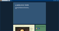 Desktop Screenshot of lamusicaenelteatro.blogspot.com