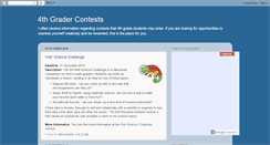 Desktop Screenshot of 4thgradercontests.blogspot.com