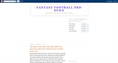 Desktop Screenshot of fantasyfootballpronews.blogspot.com
