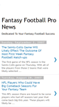 Mobile Screenshot of fantasyfootballpronews.blogspot.com