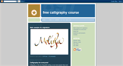Desktop Screenshot of freecalligraphycourse.blogspot.com