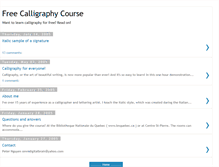 Tablet Screenshot of freecalligraphycourse.blogspot.com