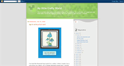 Desktop Screenshot of mylittlecraftyworld.blogspot.com