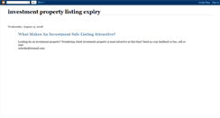 Desktop Screenshot of investmentsalesexpiry.blogspot.com