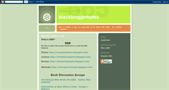 Desktop Screenshot of blackbloggerbytes.blogspot.com