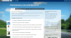 Desktop Screenshot of administrativeinterviewquestions.blogspot.com