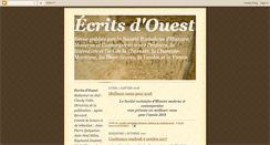 Desktop Screenshot of ecritsdouest.blogspot.com