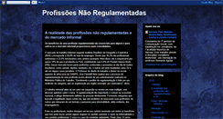 Desktop Screenshot of profissoesnaoregulamentadas.blogspot.com