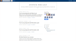 Desktop Screenshot of justiceforlily.blogspot.com