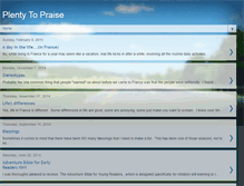 Tablet Screenshot of plentytopraise.blogspot.com