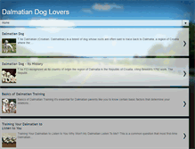 Tablet Screenshot of dalmatian-dog-lovers.blogspot.com