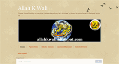 Desktop Screenshot of allahkwali.blogspot.com