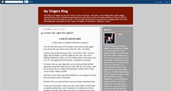 Desktop Screenshot of mysingersblog.blogspot.com