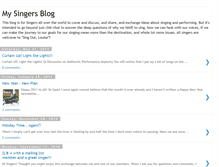 Tablet Screenshot of mysingersblog.blogspot.com