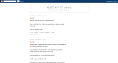 Desktop Screenshot of makingit2009.blogspot.com