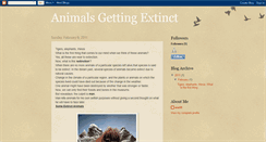 Desktop Screenshot of animalsgettingextinct.blogspot.com