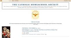 Desktop Screenshot of catholichomeschoolsociety.blogspot.com