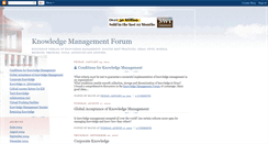 Desktop Screenshot of knowledgemanagementforum.blogspot.com