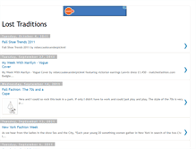 Tablet Screenshot of losttraditions.blogspot.com