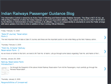 Tablet Screenshot of indianrail-infocentral.blogspot.com