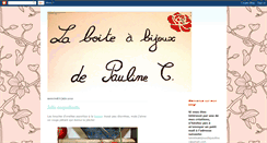 Desktop Screenshot of laboiteabijouxdepaulinec.blogspot.com