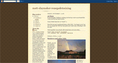 Desktop Screenshot of matt-slaymaker-renegadetraining.blogspot.com