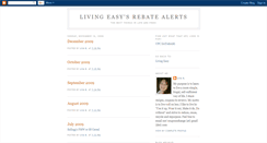 Desktop Screenshot of livingeasyrebates.blogspot.com