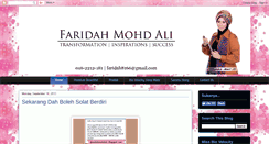 Desktop Screenshot of faridahmohdali.blogspot.com
