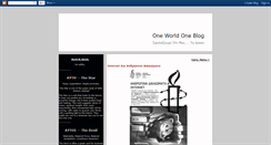 Desktop Screenshot of one-world-one-blog.blogspot.com