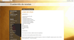 Desktop Screenshot of cuadernilloderecetas.blogspot.com