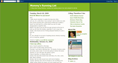 Desktop Screenshot of mommysrunninglist.blogspot.com