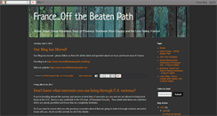 Desktop Screenshot of franceoffthebeatenpath.blogspot.com