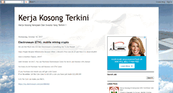 Desktop Screenshot of kerjakosonglatest.blogspot.com