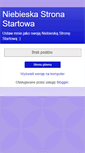 Mobile Screenshot of niebieska-strona-startowa.blogspot.com