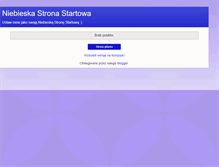 Tablet Screenshot of niebieska-strona-startowa.blogspot.com