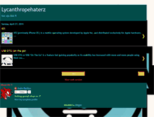 Tablet Screenshot of lycanthropehaterz.blogspot.com