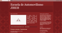 Desktop Screenshot of escueladeautomovilismojireh.blogspot.com