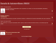 Tablet Screenshot of escueladeautomovilismojireh.blogspot.com